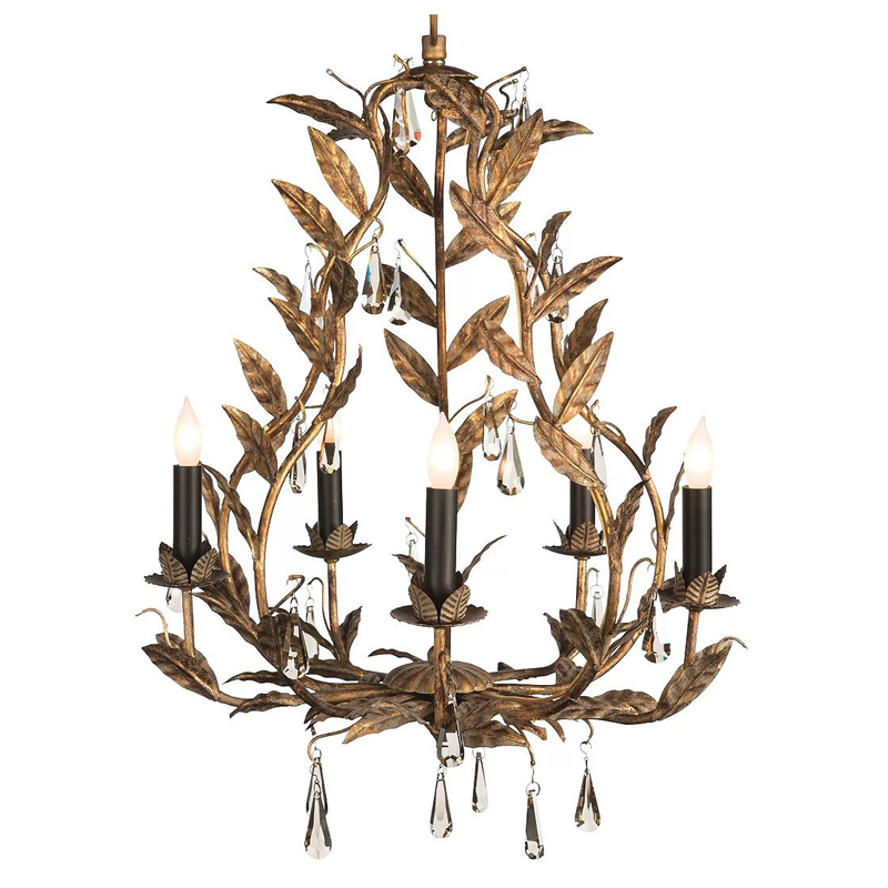 Люстра Onorada Chandelier antique gold Золотой Люстра Onorada Chandelier antique gold Золотой в Челябинске | Loft Concept