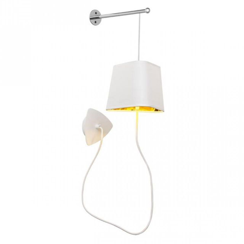 Бра Designheure Lighting White Wall Lamp Белый Золотой Бра Designheure Lighting White Wall Lamp Белый Золотой в Челябинске | Loft Concept