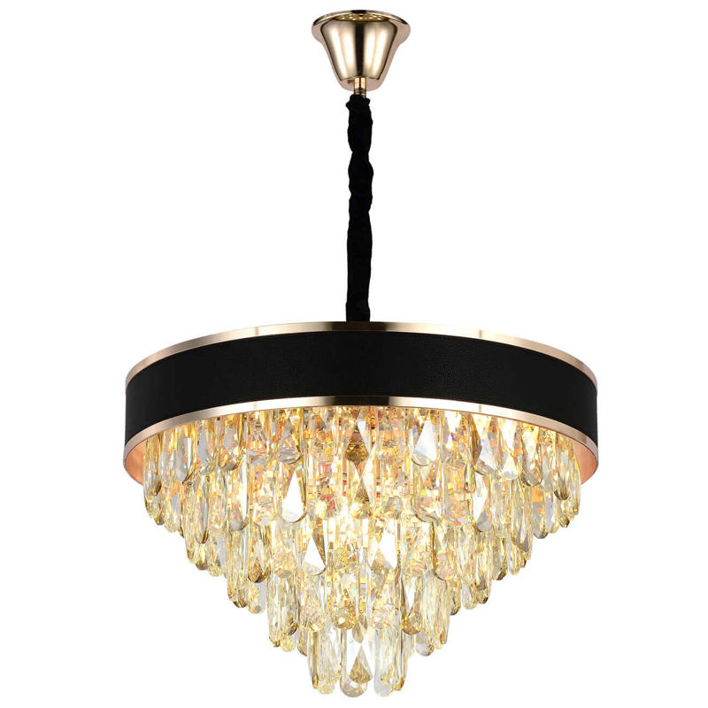 Люстра Holi Cascade Elegant With Golden Line light Каскад D 52 Черный Люстра Holi Cascade Elegant With Golden Line light Каскад D 52 Черный в Челябинске | Loft Concept