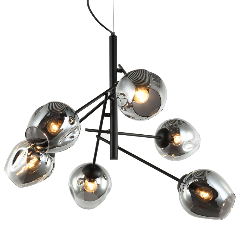 Люстра Branching Bubble Chandelier Vertical Gray Черный Серый (Gray) Люстра Branching Bubble Chandelier Vertical Gray Черный Серый (Gray) в Челябинске | Loft Concept