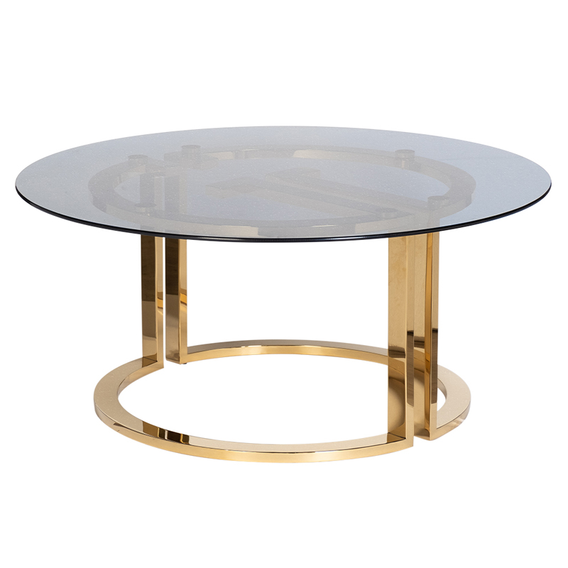 Кофейный стол Umberto Coffee Table Глянцевое золото Стекло Смок Кофейный стол Umberto Coffee Table Глянцевое золото Стекло Смок в Челябинске | Loft Concept