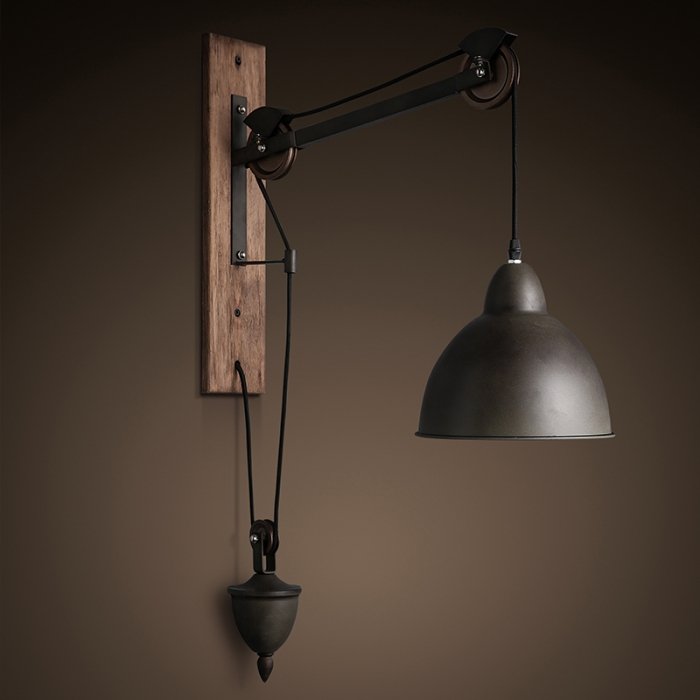 Настенный светильник Steampank Rust Iron Wall Lamp Черный Настенный светильник Steampank Rust Iron Wall Lamp Черный в Челябинске | Loft Concept