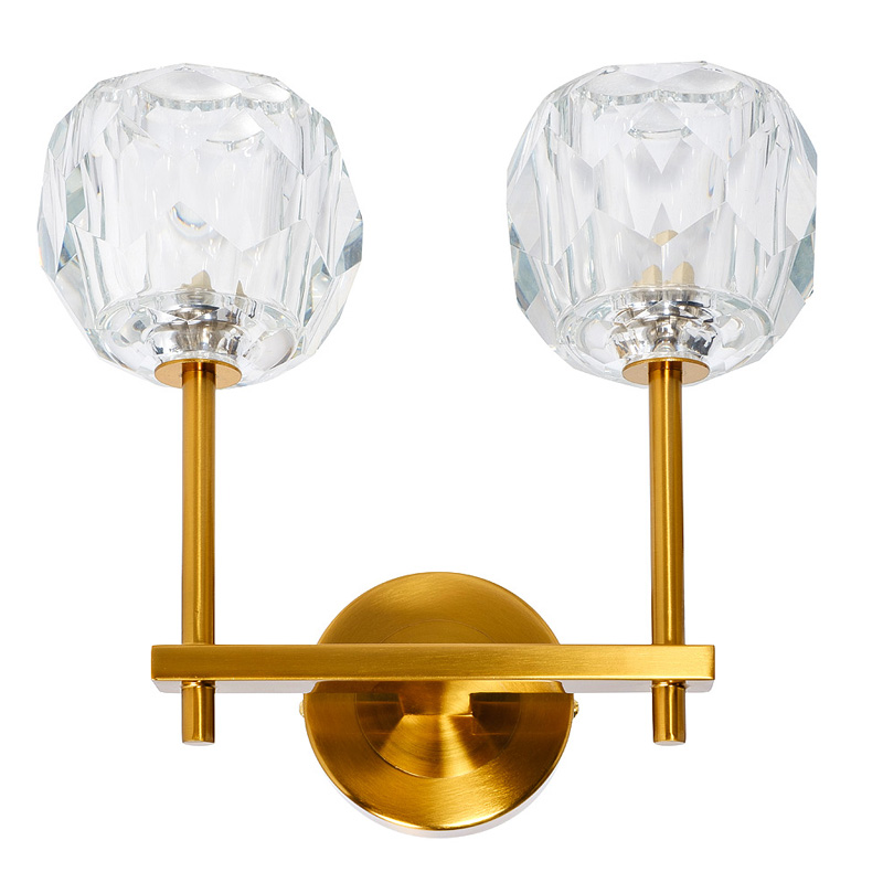 Бра RH Boule de Cristal Double Wall Lamp Gold матовое золото Бра RH Boule de Cristal Double Wall Lamp Gold матовое золото в Челябинске | Loft Concept