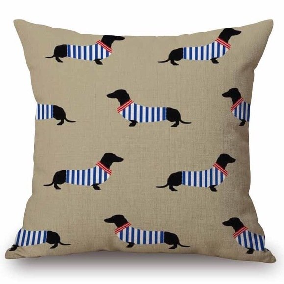 Декоративная подушка Dachshund Pattern Декоративная подушка Dachshund Pattern в Челябинске | Loft Concept