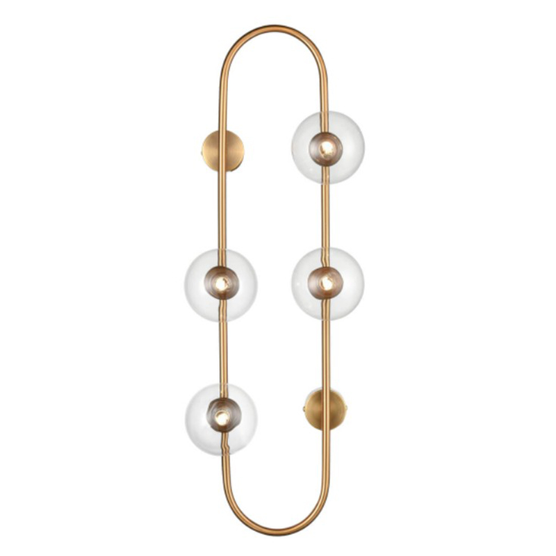Бра HOOP WALL Lamp Gold Transparent 4 Золотой Прозрачное Стекло Бра HOOP WALL Lamp Gold Transparent 4 Золотой Прозрачное Стекло в Челябинске | Loft Concept