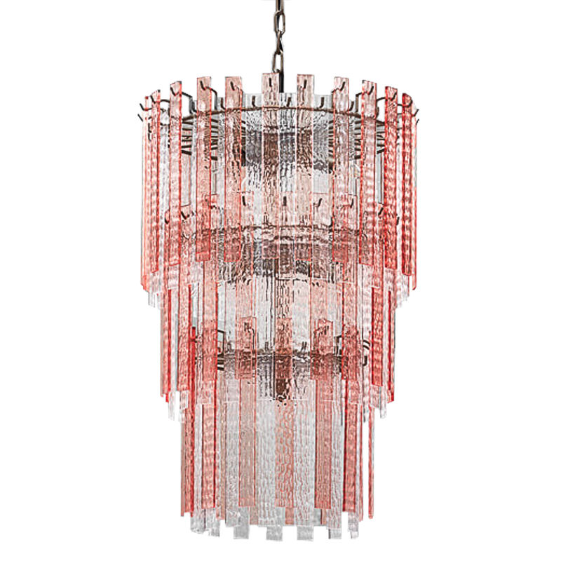 Люстра Victoire Chandeliers Хром Прозрачный Малиновый (Crimson) Люстра Victoire Chandeliers Хром Прозрачный Малиновый (Crimson) в Челябинске | Loft Concept