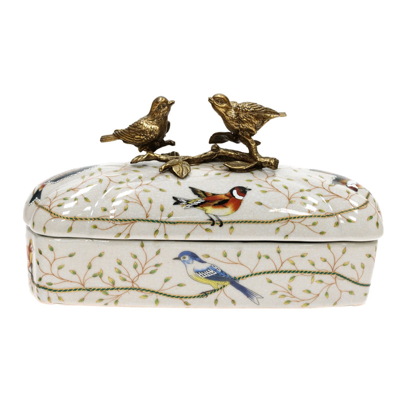 Шкатулка Bronze and Color Birds Box Мульти Бронза Шкатулка Bronze and Color Birds Box Мульти Бронза в Челябинске | Loft Concept