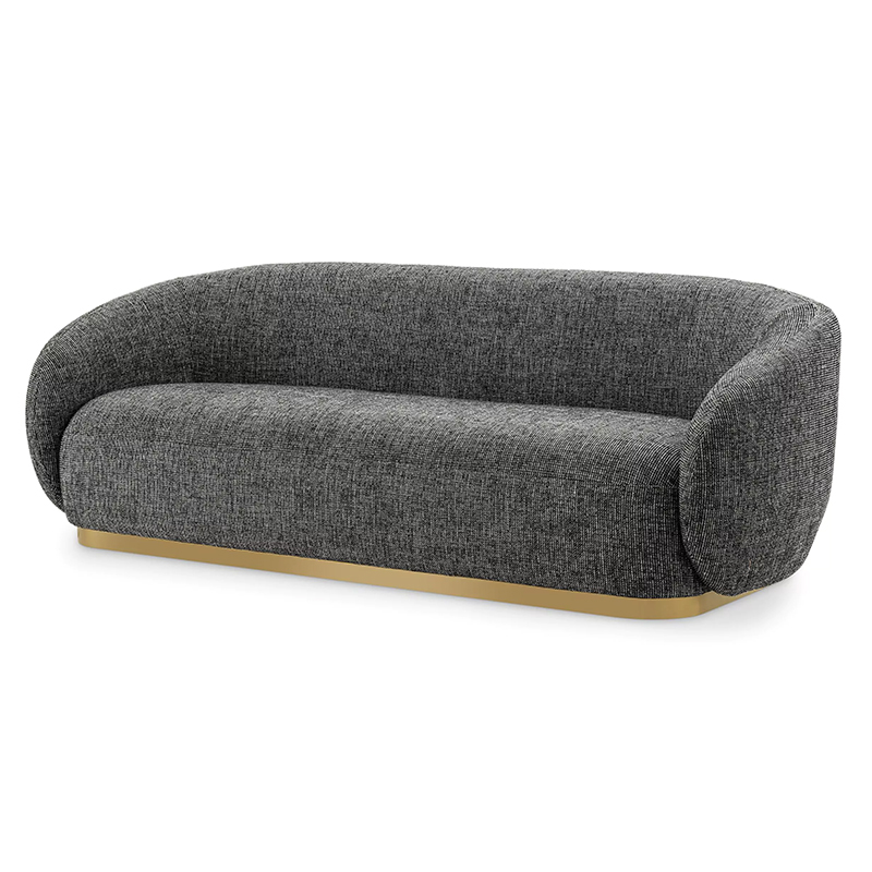 Диван Eichholtz Sofa Brice Rocat Black Черный Серый Латунь Диван Eichholtz Sofa Brice Rocat Black Черный Серый Латунь в Челябинске | Loft Concept