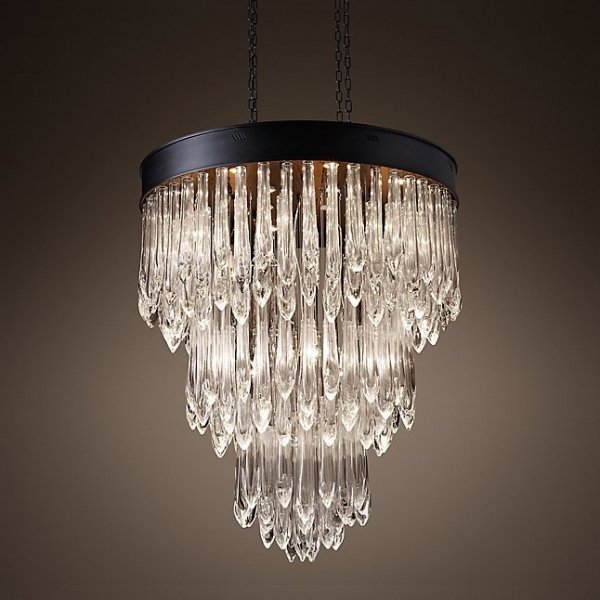 Люстра RH TEAR DROP GLASS 90 Черный Люстра RH TEAR DROP GLASS 90 Черный в Челябинске | Loft Concept