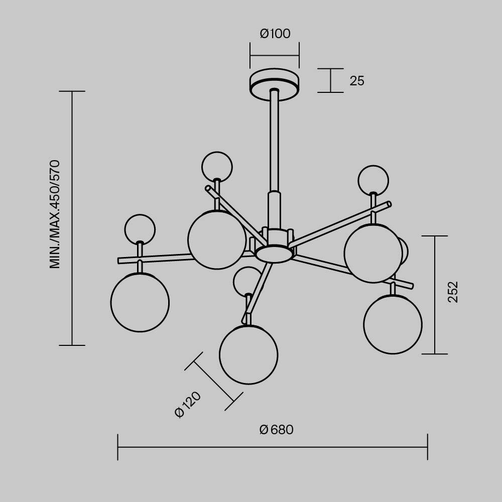 Люстра подвесная Museo G9 в Челябинске