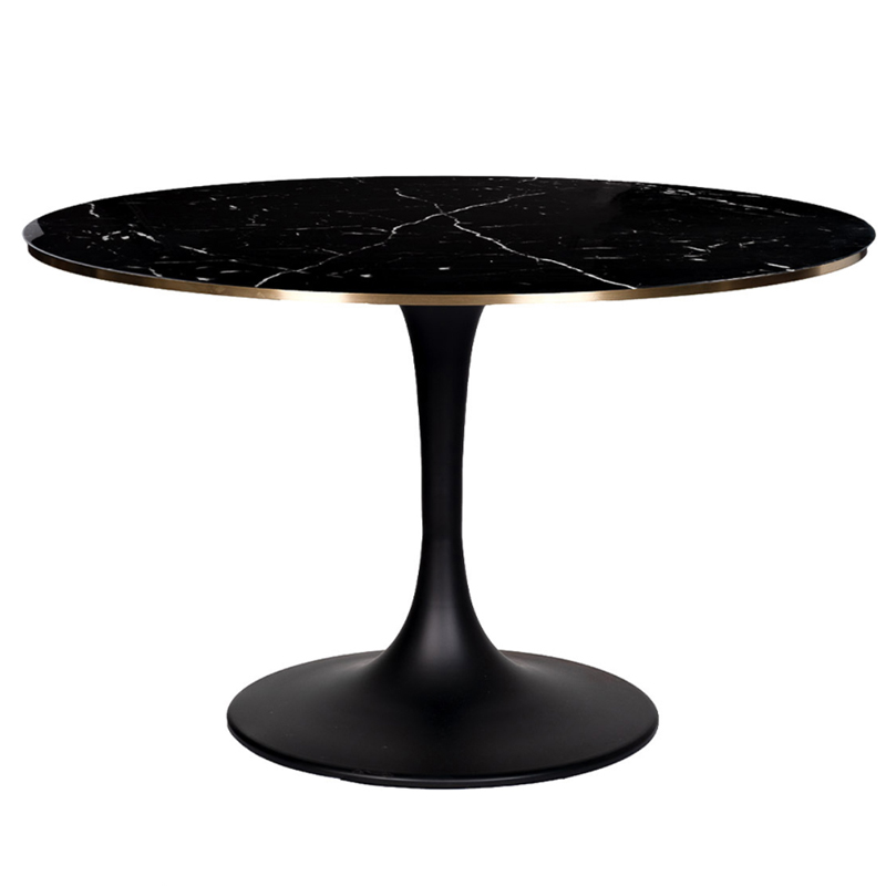 Стол Tulip black Marble 120 Золотой Черный Стол Tulip black Marble 120 Золотой Черный в Челябинске | Loft Concept