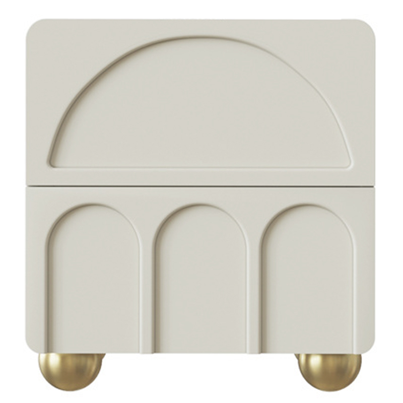 Тумба Arch Nightstand Beige Бежево-серый Золотой в Челябинске | Loft Concept 