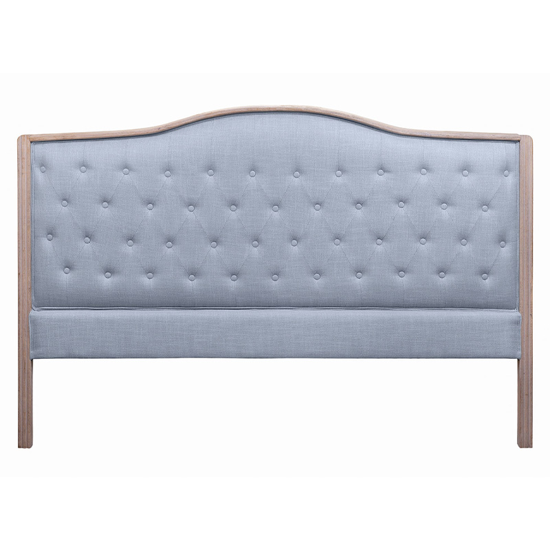 Изголовье кровати серое с мягкой обивкой из рогожки Agatha Headboard Серый Коричневый Изголовье кровати серое с мягкой обивкой из рогожки Agatha Headboard Серый Коричневый в Челябинске | Loft Concept