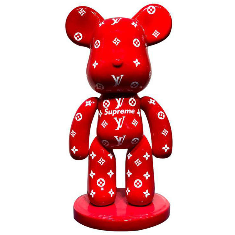 Статуэтка Bear Supreme on stand Красный Белый Статуэтка Bear Supreme on stand Красный Белый в Челябинске | Loft Concept