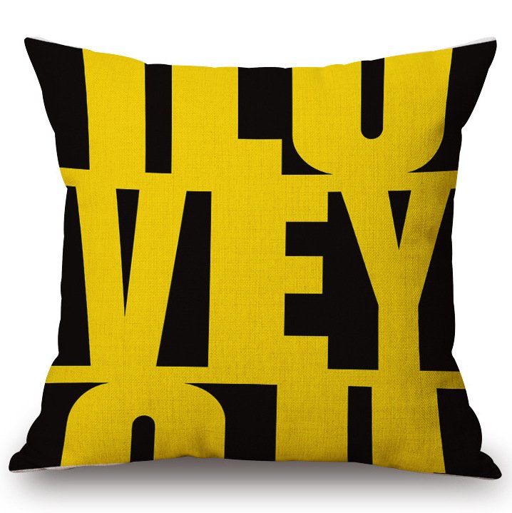 Декоративная подушка Yellow Letters Декоративная подушка Yellow Letters в Челябинске | Loft Concept