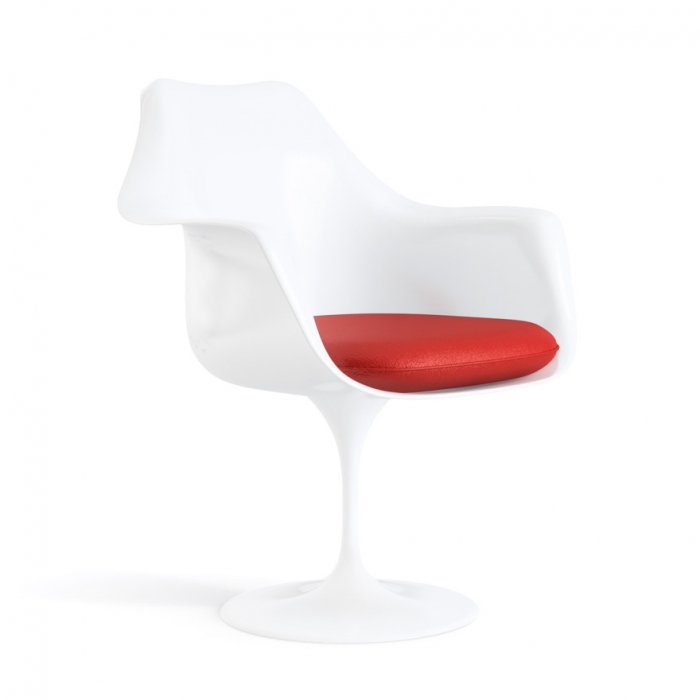 Стул Tulip Arm Chair Красный Белый Черный Стул Tulip Arm Chair Красный Белый Черный в Челябинске | Loft Concept