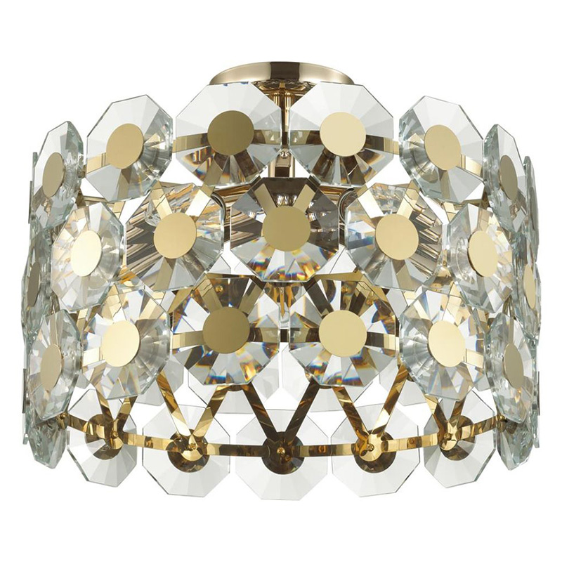Потолочный светильник Crystal Octagons Gold Золотой Прозрачное Стекло Потолочный светильник Crystal Octagons Gold Золотой Прозрачное Стекло в Челябинске | Loft Concept