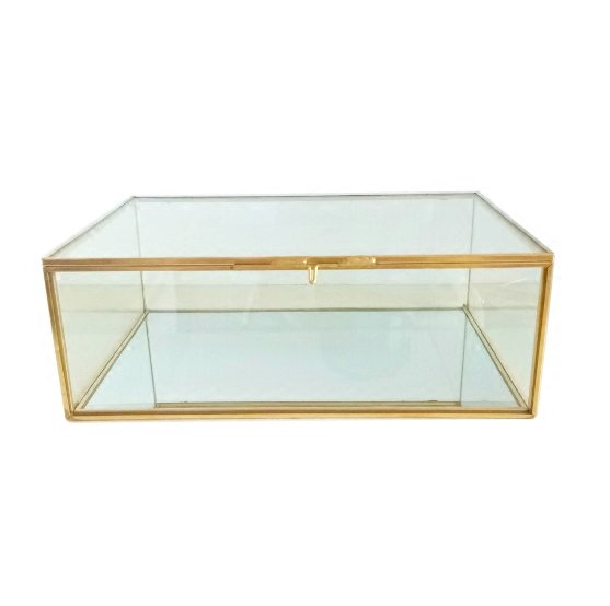 Шкатулка Clear Золотой Прозрачное Стекло Шкатулка Clear Золотой Прозрачное Стекло в Челябинске | Loft Concept