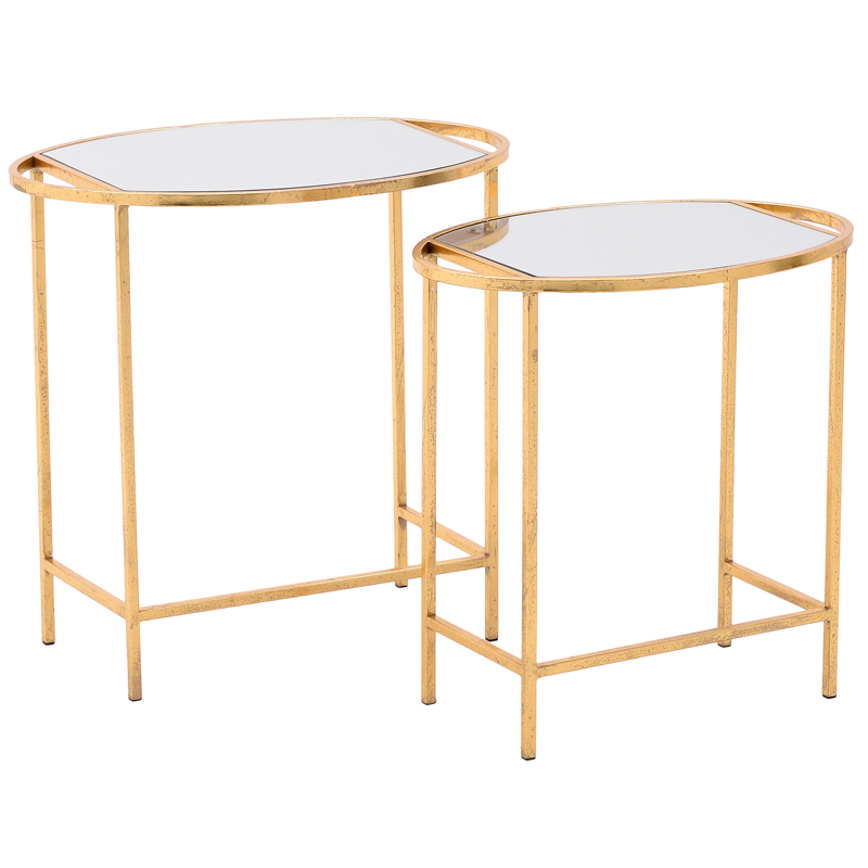 Комплект приставных столов Neria Table Винтажное Светлое Золото Комплект приставных столов Neria Table Винтажное Светлое Золото в Челябинске | Loft Concept