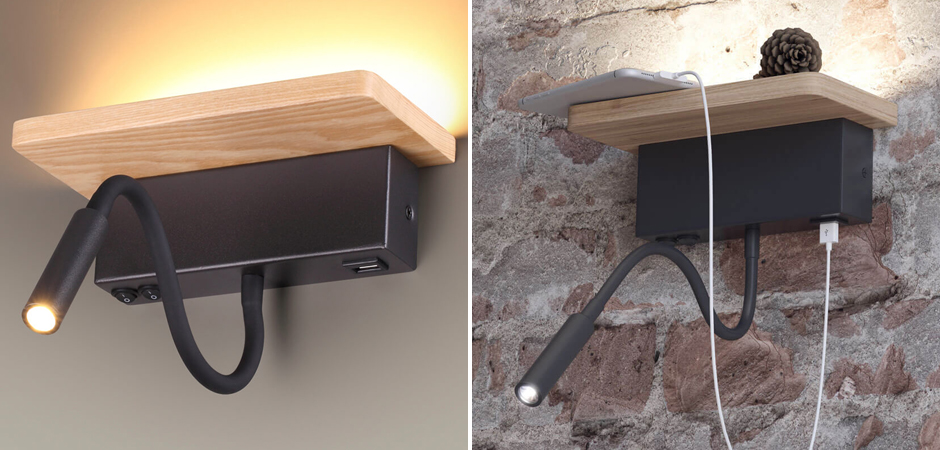 Бра Shirk Черное с USB входом Бра Shirk Черное с USB входом - Loft-Concept в Челябинске