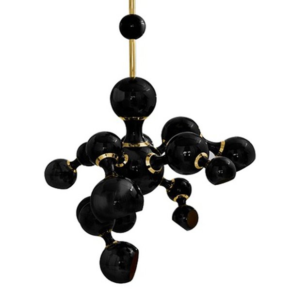 Люстра Atomic Suspension black Delightfull Золотой Черный Люстра Atomic Suspension black Delightfull Золотой Черный в Челябинске | Loft Concept
