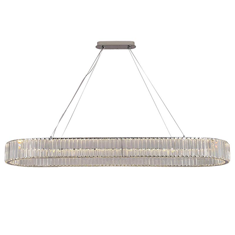 Люстра Crystal Shine Linda Oval Chrome Chandelier Хром Прозрачный (Transparent) Люстра Crystal Shine Linda Oval Chrome Chandelier Хром Прозрачный (Transparent) в Челябинске | Loft Concept