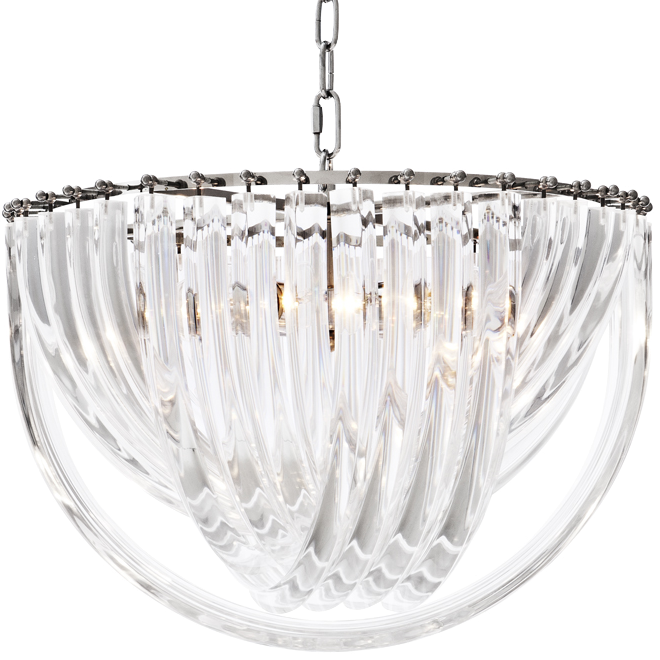Люстра Chandelier Murano Clear 50 Прозрачный (Transparent) Никель Люстра Chandelier Murano Clear 50 Прозрачный (Transparent) Никель в Челябинске | Loft Concept