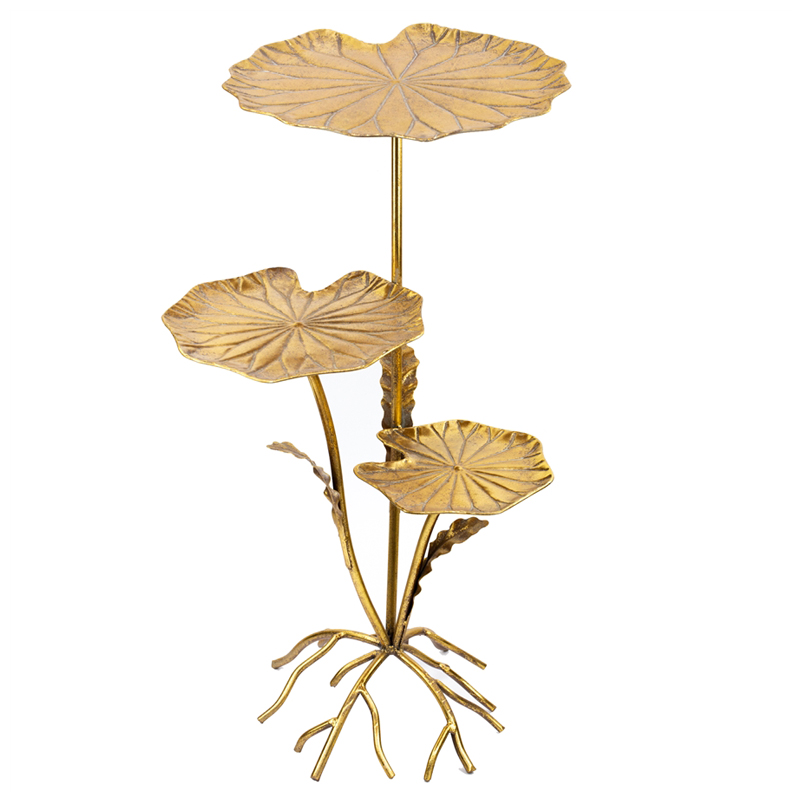 Приставной стол Lily Leaves Side Table Золотой Приставной стол Lily Leaves Side Table Золотой в Челябинске | Loft Concept