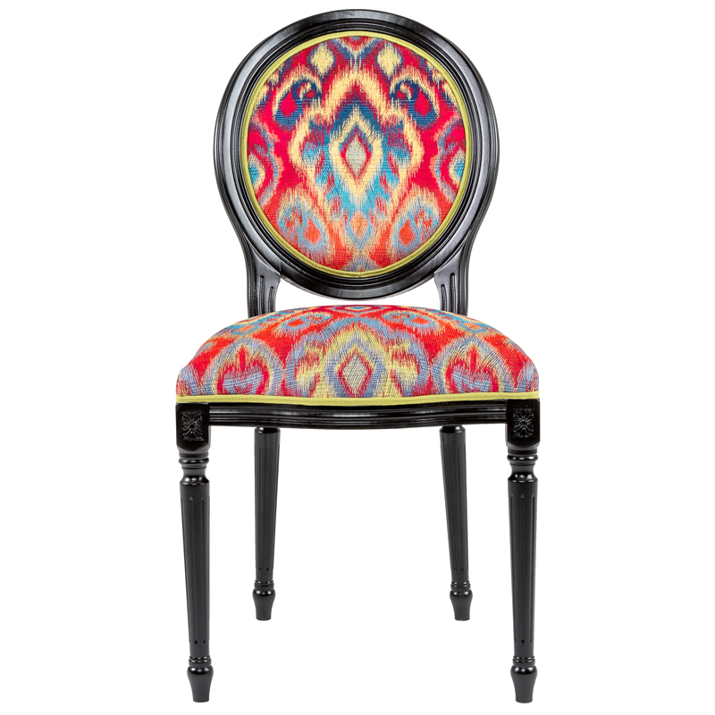 Стул Ikat Pattern Черный Черный Красный Мульти Стул Ikat Pattern Черный Черный Красный Мульти в Челябинске | Loft Concept