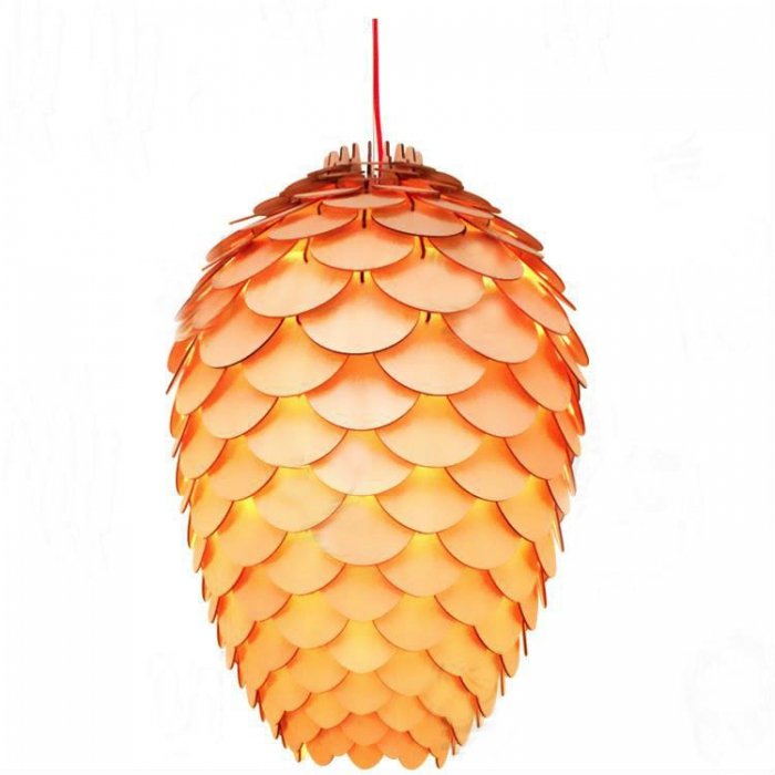Люстра Pinecone Wooden King Черный Белый Береза Люстра Pinecone Wooden King Черный Белый Береза в Челябинске | Loft Concept