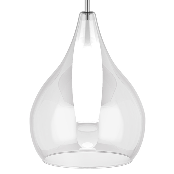 Подвесной светильник Candiano Transparent One Прозрачный Хром в Челябинске | Loft Concept 