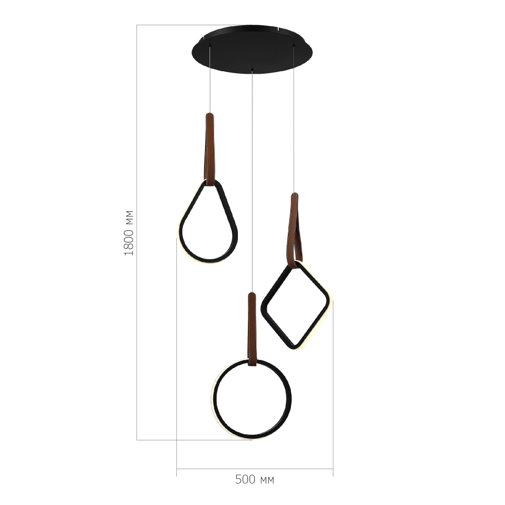 Подвесной светильник с геометрическими источниками света Geometric Architecture of Light в Челябинске