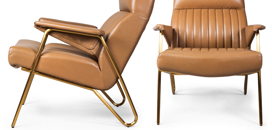 Кресло Solonar light brown leather Кресло Solonar light brown leather - Loft-Concept в Челябинске