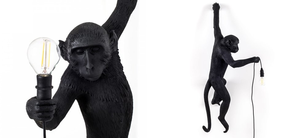 БРА SELETTI MONKEY LAMP HANGING VERSION Black БРА SELETTI MONKEY LAMP HANGING VERSION Black - Loft-Concept в Челябинске