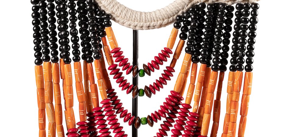 Африканское Ожерелье на подставке NECKLACE BLACK ORANGE RED ON STAND Африканское Ожерелье на подставке NECKLACE BLACK ORANGE RED ON STAND - Loft-Concept в Челябинске