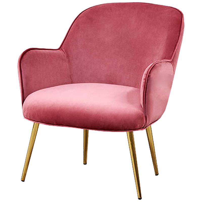 Кресло Waldeck Chair Pink Розовый (Rose) Глянцевое золото Кресло Waldeck Chair Pink Розовый (Rose) Глянцевое золото в Челябинске | Loft Concept