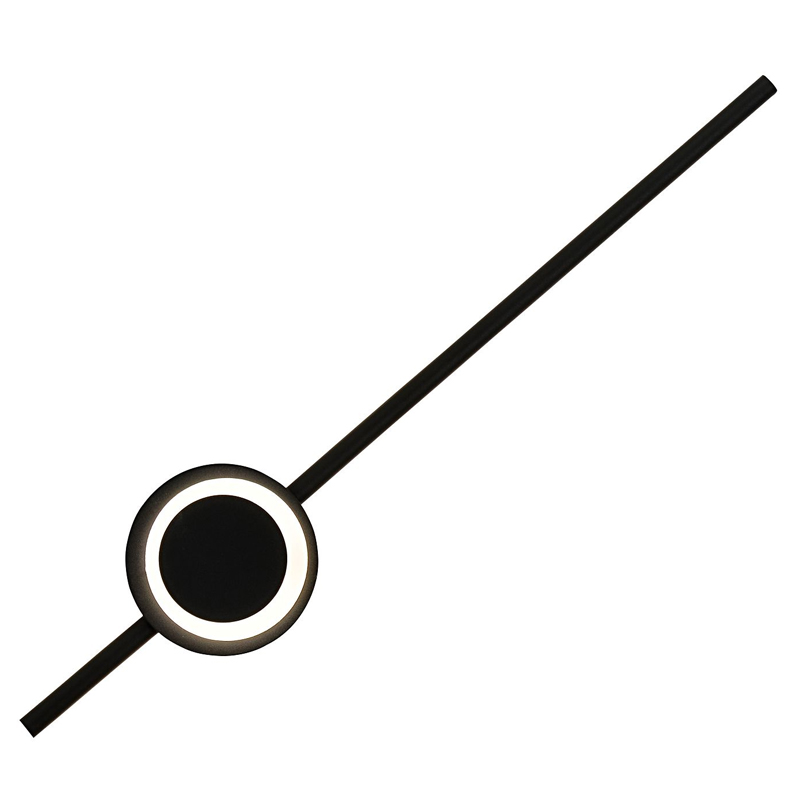 Бра черного цвета Clockhand 62 см Черный Белый Бра черного цвета Clockhand 62 см Черный Белый в Челябинске | Loft Concept