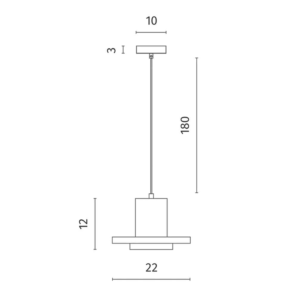 Подвесной светильник Douro Light черный бетон в Челябинске
