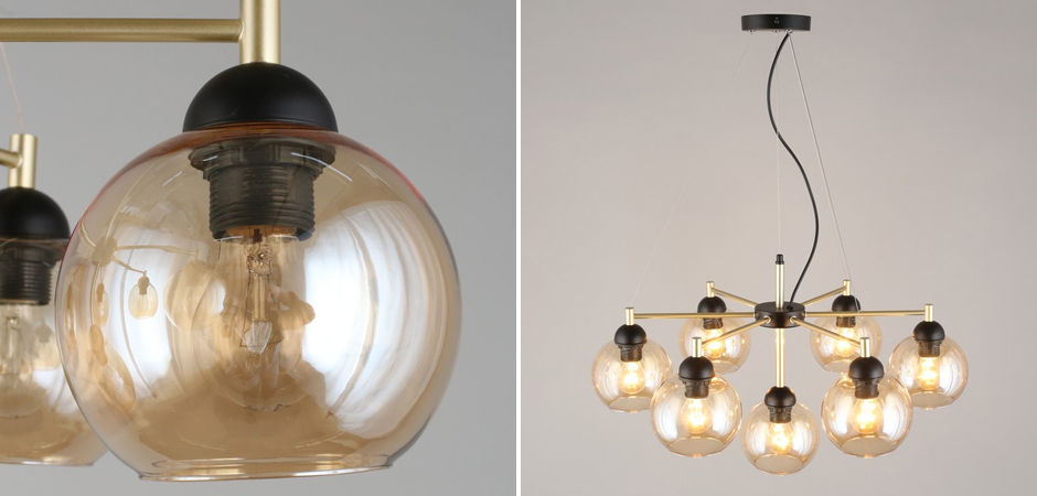 Люстра Smoky Sphere с Дымчатым стеклом Люстра Smoky Sphere с Дымчатым стеклом - Loft-Concept в Челябинске