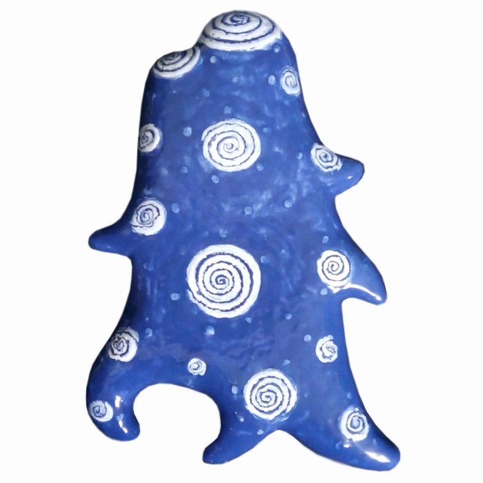 Настенный декор Andrew Wood ceramics Ticky Dicky Белый Синий Настенный декор Andrew Wood ceramics Ticky Dicky Белый Синий в Челябинске | Loft Concept