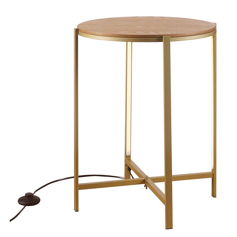 Приставной стол Kelin Side Table Bronze LED Бронза Древесина Приставной стол Kelin Side Table Bronze LED Бронза Древесина в Челябинске | Loft Concept