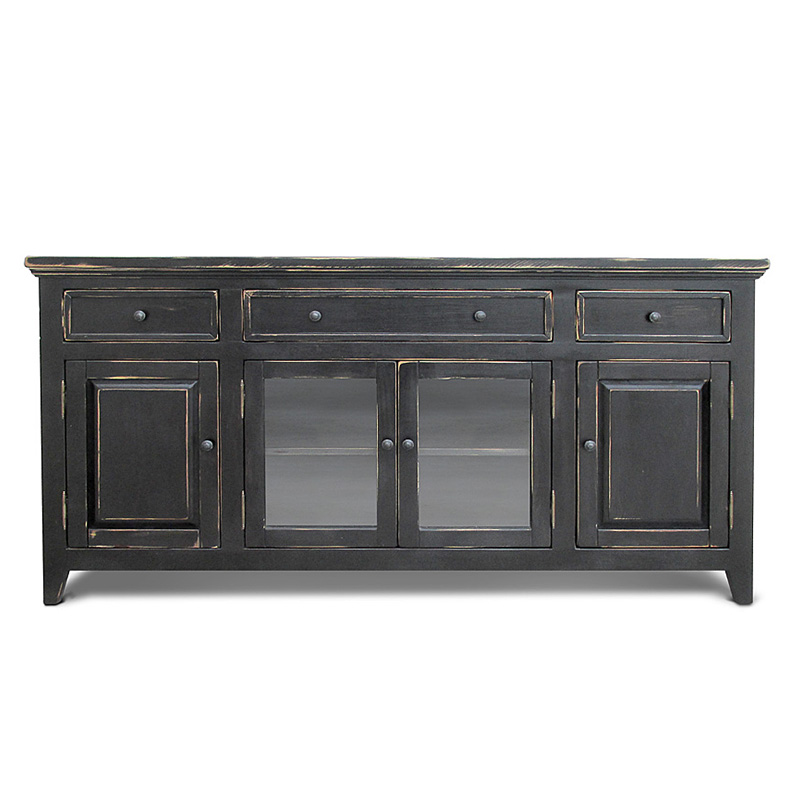 Комод длинный в стиле прованс Geronimo Provence HARMONIE Weathered Charcoal long Винтажный черный Комод длинный в стиле прованс Geronimo Provence HARMONIE Weathered Charcoal long Винтажный черный в Челябинске | Loft Concept
