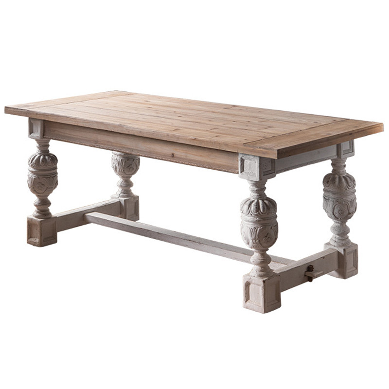 Обеденный стол Garland Provence Dining Table Древесина Белый Обеденный стол Garland Provence Dining Table Древесина Белый в Челябинске | Loft Concept