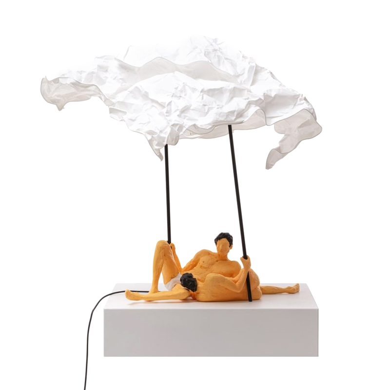 Настольная лампа Seletti Lea & Toni Желтый Белый Настольная лампа Seletti Lea & Toni Желтый Белый в Челябинске | Loft Concept