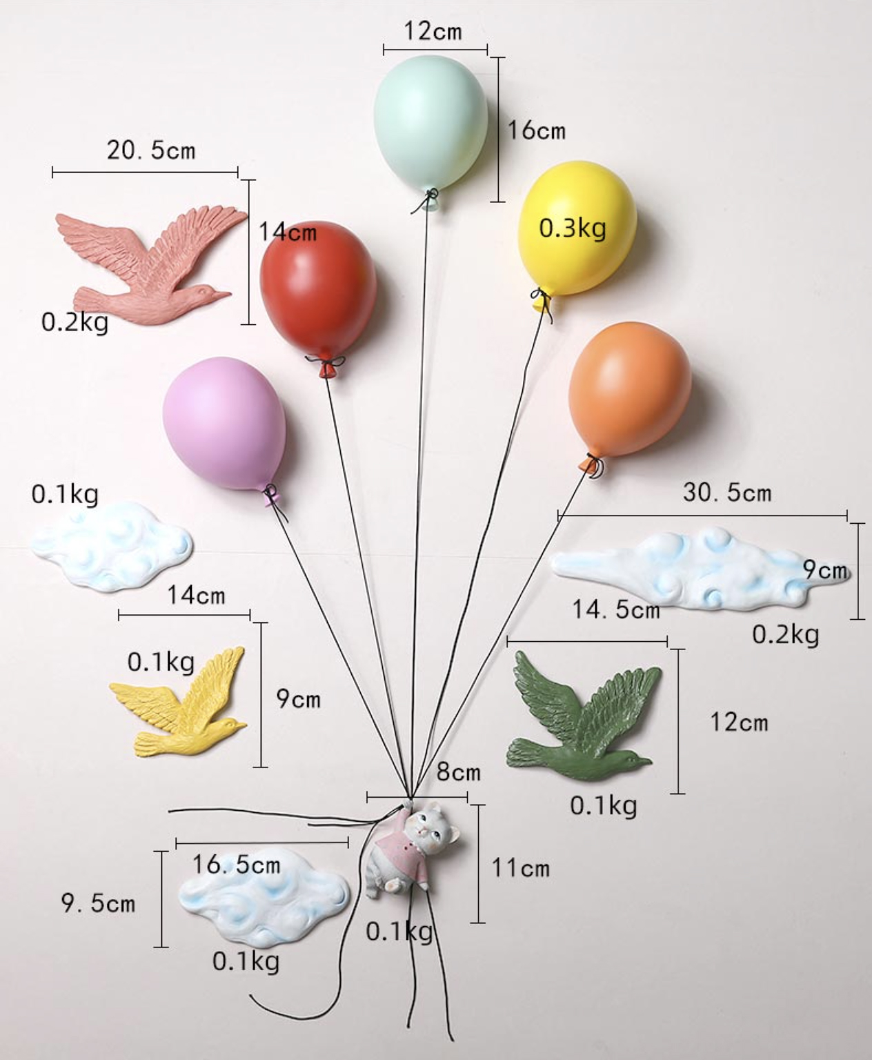 Аксессуар на стену Kitten on Balloon Аксессуар на стену Kitten on Balloon в Челябинске