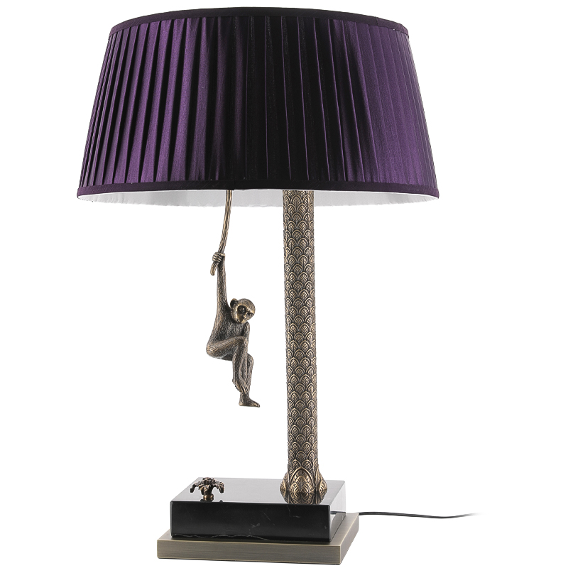 Настольная лампа Джунгли Table Lamp Jungle Purple Латунь Античная полированная Черный Мрамор Nero Пурпурно-фиолетовый Настольная лампа Джунгли Table Lamp Jungle Purple Латунь Античная полированная Черный Мрамор Nero Пурпурно-фиолетовый в Челябинске | Loft Concept