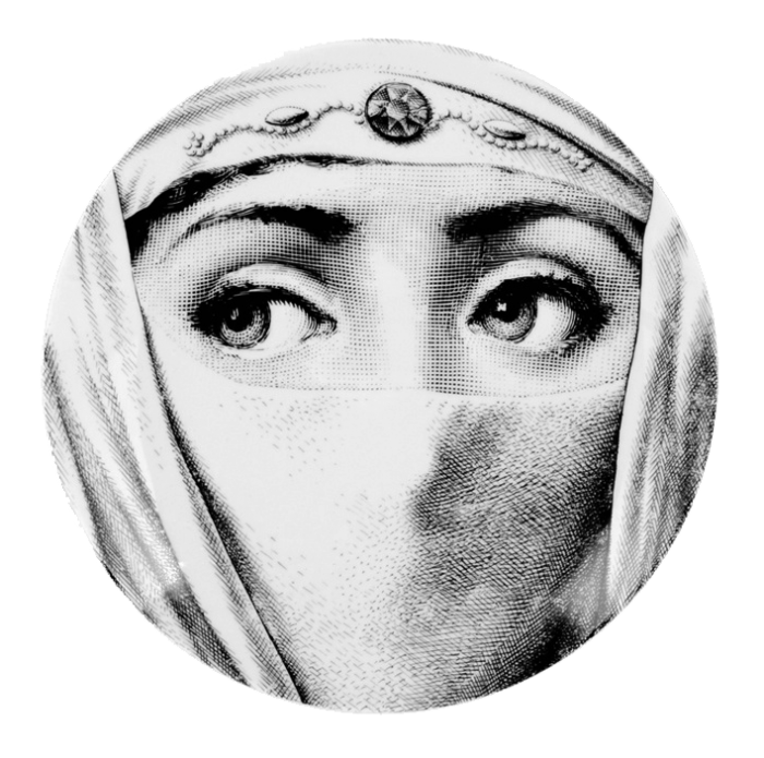Декоративная тарелка Fornasetti 084 Черный Декоративная тарелка Fornasetti 084 Черный в Челябинске | Loft Concept