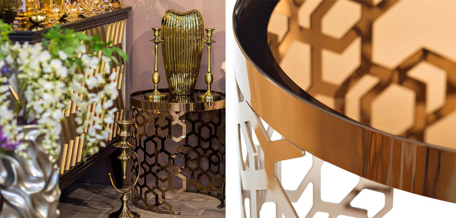 Стол Yen Geometry Table Pink Gold 50 Стол Yen Geometry Table Pink Gold 50 - Loft-Concept в Челябинске