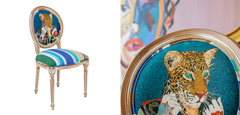 Стул Crazy Leopard Blue Стул Crazy Leopard Blue - Loft-Concept в Челябинске