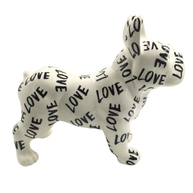 Статуэтка Bulldog Love Белый Черный Статуэтка Bulldog Love Белый Черный в Челябинске | Loft Concept